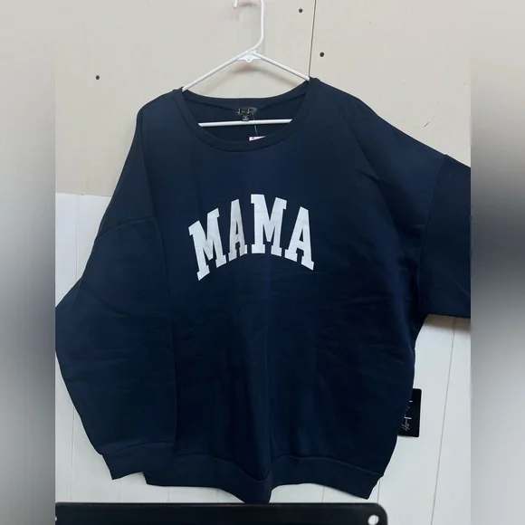 Bundle of 2  'MAMA' Sweatshirts navy and maroon XL - Picture 3 of 4